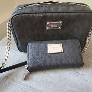 Michael Kors Black Crossbody w/ Wallet